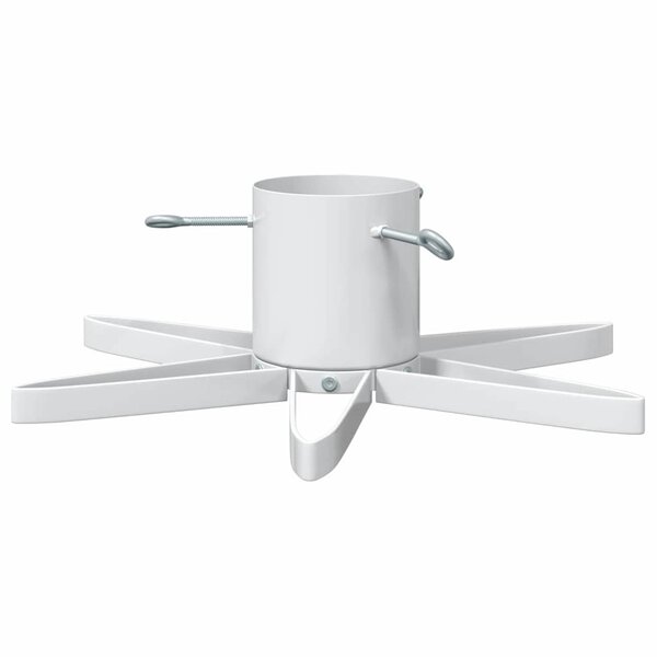 vidaXL Pied de Sapin de Noël 1.73 Blanc 49 x 49 x 15 5 cm Acier