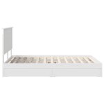 vidaXL Lit de Rangement Blanc 135 x 190 cm Bois d'ingénierie
