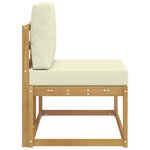 vidaXL Canapé d'extérieur en bout avec coussin Blanc 91 x 63 x 73 cm
