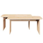 vidaXL Table basse 2 Pièces Naturel 100 x 69 x 35.5 cm Bois de pin massif