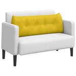 vidaXL Coussin de Dos Jaune 140 x 24 x 50 cm Velours