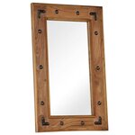 vidaXL Miroir Bois d'acacia massif 50 x 80 cm