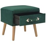 vidaXL Tables de chevet 2 Pièces Vert 40x35x40 cm Velours