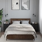 vidaXL Tables de chevet 2 Pièces noir 40x31x50 cm bois d'ingénierie