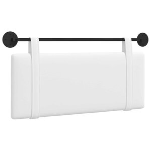 vidaXL Tête de lit suspendue Blanc Tissu