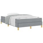vidaXL Lit à ressorts avec matelas Gris clair 120 x 200 cm tissu