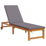 vidaXL Transat 2 Pièces Marron 53 x 202 x 89cm Bois d'acacia massif