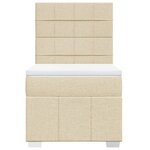 vidaXL Sommier à lattes de lit avec matelas Crème 80x200 cm Tissu
