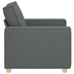 vidaXL Canapé Fauteuil Gris Foncé 60 cm Tissu