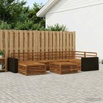 vidaXL Ensemble de canapés d'extérieur 7 Pièces Naturel