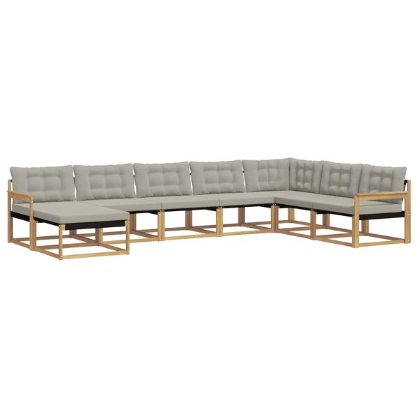 vidaXL Ensemble de canapés d'extérieur 8 pc Bois d'Acacia Massif