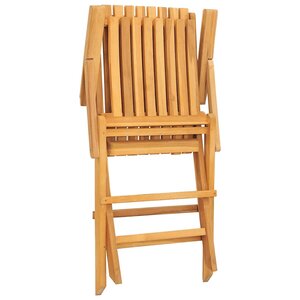 vidaXL Chaises de jardin pliantes lot de 8 61x67x90cm bois massif teck