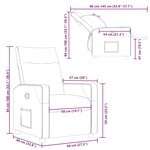 vidaXL Fauteuil inclinable Taupe Tissu