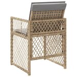 vidaXL Chaises de jardin avec coussins lot de 4 mélange beige