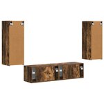 vidaXL Ensemble meuble TV 2 Pièces Chêne fumé Bois d'ingénierie