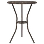 Set de Bistro de Jardin 3 Pièces en Aluminium Couleur Bronze