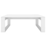 vidaXL Table basse Blanc 100x100x35 cm Bois d’ingénierie