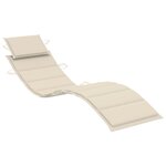 vidaXL Chaises longues lot de 2 avec table et coussins Acacia solide