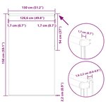 vidaXL Store enrouleur occultant blanc cassé 130x150 cm largeur tissu