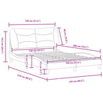 vidaXL Cadre de lit sans matelas crème 120x200 cm tissu
