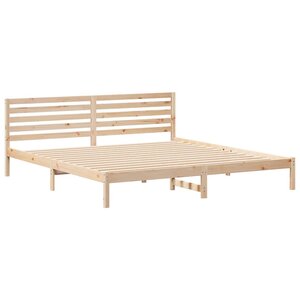vidaXL Cadre de lit Marron 180 x 220 cm Bois massif en pin