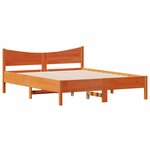 vidaXL Cadre de lit sans matelas cire marron 160x200cm bois pin massif