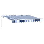 vidaXL Auvent Rétractable Bleu 300 x 200 cm tissu