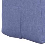 vidaXL Coussin de Dos Bleu denim 200 x 24 x 50 cm tissu