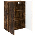 vidaXL Armoire Murale 66 x 34 5 x 90 cm Bois d'ingénierie Chêne fumé