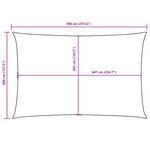 vidaXL Voile de parasol tissu oxford rectangulaire 4x7 m crème