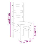 vidaXL Chaises à manger lot de 2 Corona gris bois massif de pin