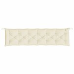 vidaXL Coussin de banc de jardin blanc crème 200x50x7 cm tissu oxford