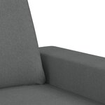 vidaXL Canapé à 2 places Gris foncé 140 cm Tissu
