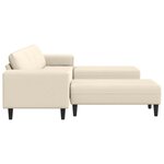 vidaXL Canapé Crème 250 x 188 x 76 cm Tissu en velours côtelé