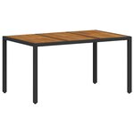 vidaXL Ensemble de salle à manger pour jardin 7 Pièces Noir  Bois