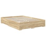 vidaXL Cadre de lit Chêne Sonoma 140 x 190 cm Bois d'ingénierie