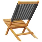 vidaXL Chaises de jardin pliantes lot de 4 noir bois d'acacia massif