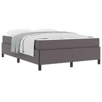 vidaXL Cadre de lit avec matelas Gris 140 x 200 cm tissu