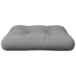 vidaXL Coussin de palette gris 58x58x10 cm tissu