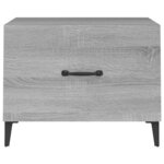 vidaXL Tables basses avec pieds en métal 2 Pièces Sonoma gris 50x50x40 cm