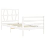 vidaXL Cadre de lit sans matelas blanc 90x200 cm bois massif
