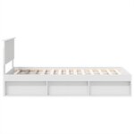 vidaXL Cadre de lit Blanc 90 x 190 cm Bois d'ingénierie