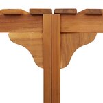vidaXL Enceinte pour bain à remous semi-ronde 252x112x55 5 cm en bois massif d'acacia