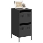 vidaXL Buffet noir 35x39x73 5 cm acier laminé à froid