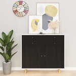 Vidaxl films autoadhésifs pour meubles 2 pièces bois foncé 500x90 cm pvc