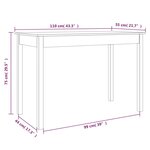 vidaXL Table à manger marron cire 110x55x75 cm bois massif de pin