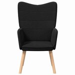 vidaXL Fauteuil relaxant Noir 62 x 67 x 95.5 cm tissu