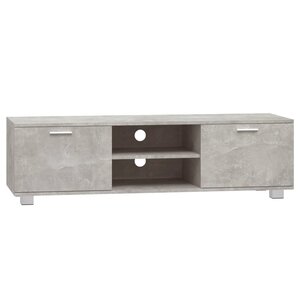 vidaXL Meuble TV Gris béton 140x40 5x35 cm Bois d'ingénierie