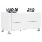 vidaXL Ensemble de canapés 2 places et 3 places Cuir synthétique Blanc