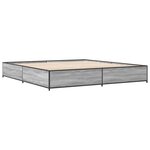 vidaXL Cadre de lit sans matelas sonoma gris 200x200 cm